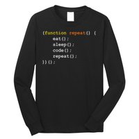 Funny Computer Science Programmer Eat Sleep Code Long Sleeve Shirt