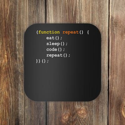 Funny Computer Science Programmer Eat Sleep Code Coaster