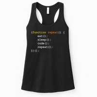 Funny Computer Science Programmer Eat Sleep Code Women's Racerback Tank