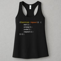 Funny Computer Science Programmer Eat Sleep Code Women's Racerback Tank