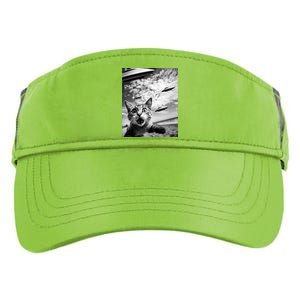 Funny Cat Selfie With Alien Ufos Funny Cat Lovers AlienS Ufo Adult Drive Performance Visor