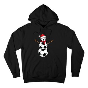 Funny Christmas Soccer Balls Santa Snowman Hoodie