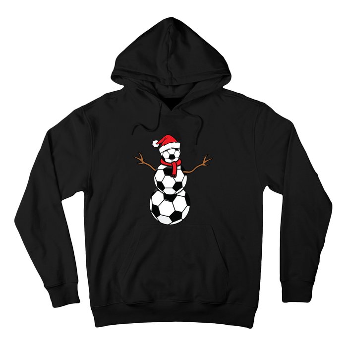 Funny Christmas Soccer Balls Santa Snowman Hoodie