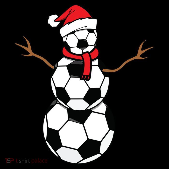 Funny Christmas Soccer Balls Santa Snowman T-Shirt