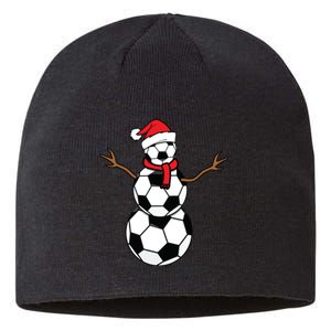 Funny Christmas Soccer Balls Santa Snowman Sustainable Beanie