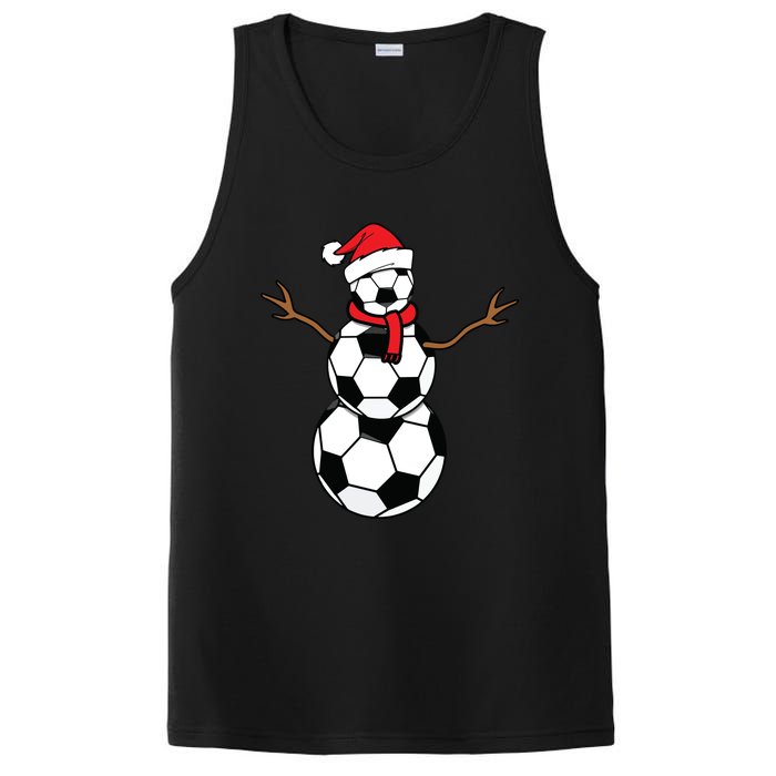 Funny Christmas Soccer Balls Santa Snowman PosiCharge Competitor Tank