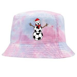 Funny Christmas Soccer Balls Santa Snowman Tie-Dyed Bucket Hat