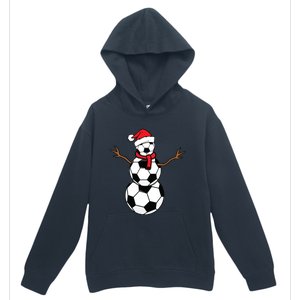 Funny Christmas Soccer Balls Santa Snowman Urban Pullover Hoodie