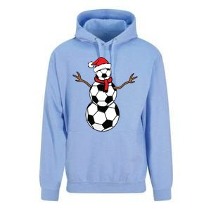 Funny Christmas Soccer Balls Santa Snowman Unisex Surf Hoodie