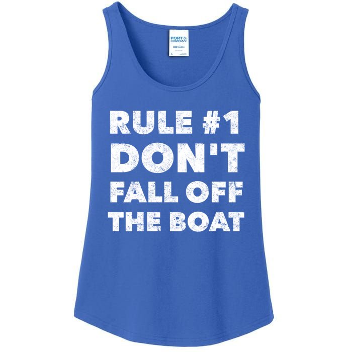 Funny Cruise Ship Yacht Sailing Dont Fall Off The Boat Gift Ladies Essential Tank