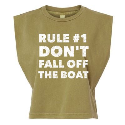 Funny Cruise Ship Yacht Sailing Dont Fall Off The Boat Gift Garment-Dyed Women's Muscle Tee