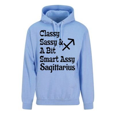 Funny Classy Sassy And A Bit Smart Assy Sagittarius Zodiac Funny Gift Unisex Surf Hoodie