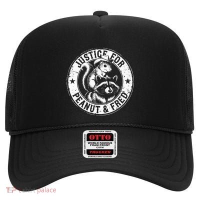 Fred Cute Squirrel Cowboy Hat Racoon High Crown Mesh Back Trucker Hat