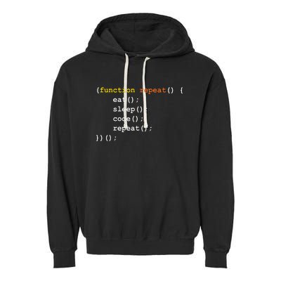 Funny Computer Science Programmer Eat Sleep Code Garment-Dyed Fleece Hoodie