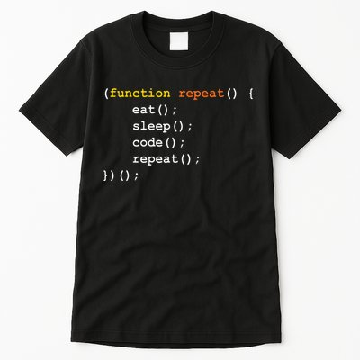 Funny Computer Science Programmer Eat Sleep Code Tall T-Shirt