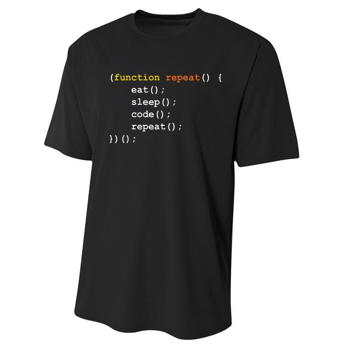 Funny Computer Science Programmer Eat Sleep Code Performance Sprint T-Shirt