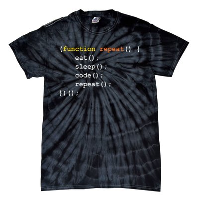 Funny Computer Science Programmer Eat Sleep Code Tie-Dye T-Shirt