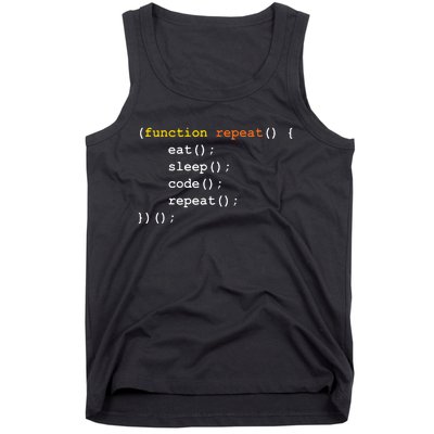 Funny Computer Science Programmer Eat Sleep Code Tank Top