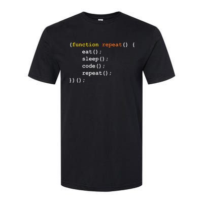 Funny Computer Science Programmer Eat Sleep Code Softstyle CVC T-Shirt