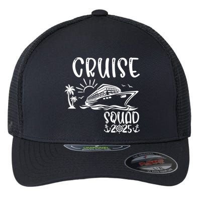 Funny Cruise Squad 2025 Family Matching Holiday Cruise 2025 Family Vacation Flexfit Unipanel Trucker Cap