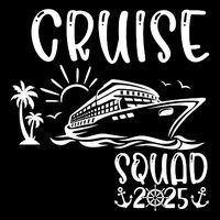 Funny Cruise Squad 2025 Family Matching Holiday Cruise 2025 Family Vacation Flat Bill Trucker Hat