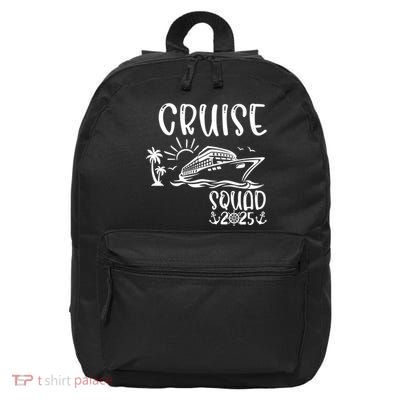 Funny Cruise Squad 2025 Family Matching Holiday Cruise 2025 Family Vacation 16 in Basic Backpack