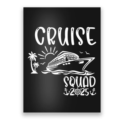 Funny Cruise Squad 2025 Family Matching Holiday Cruise 2025 Family Vacation Poster