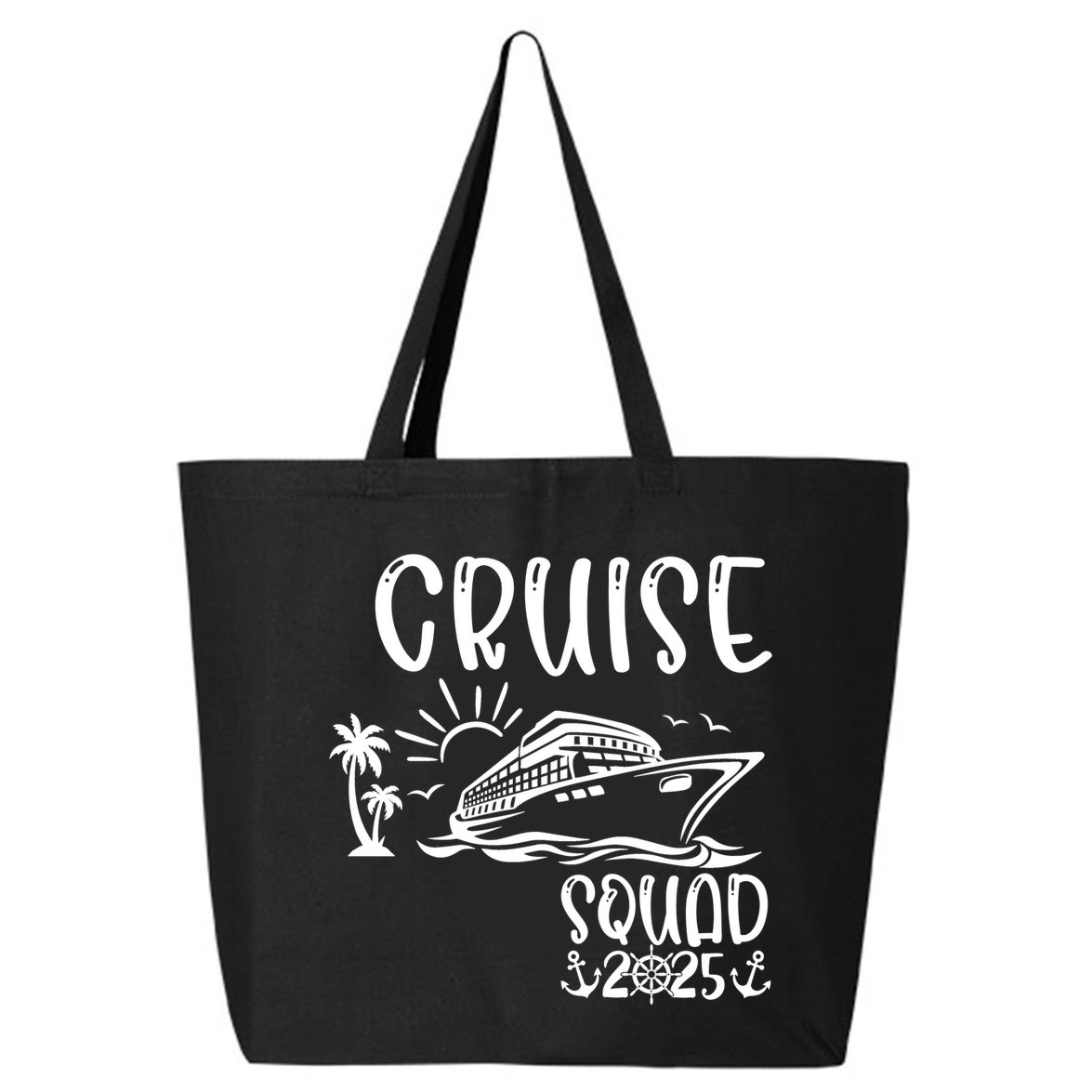 Funny Cruise Squad 2025 Family Matching Holiday Cruise 2025 Family Vacation 25L Jumbo Tote