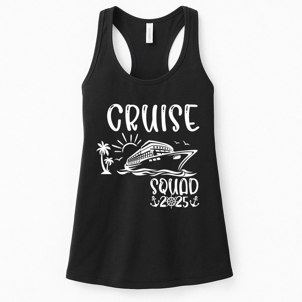 Funny Cruise Squad 2025 Family Matching Holiday Cruise 2025 Family Vacation Womens Tank Top