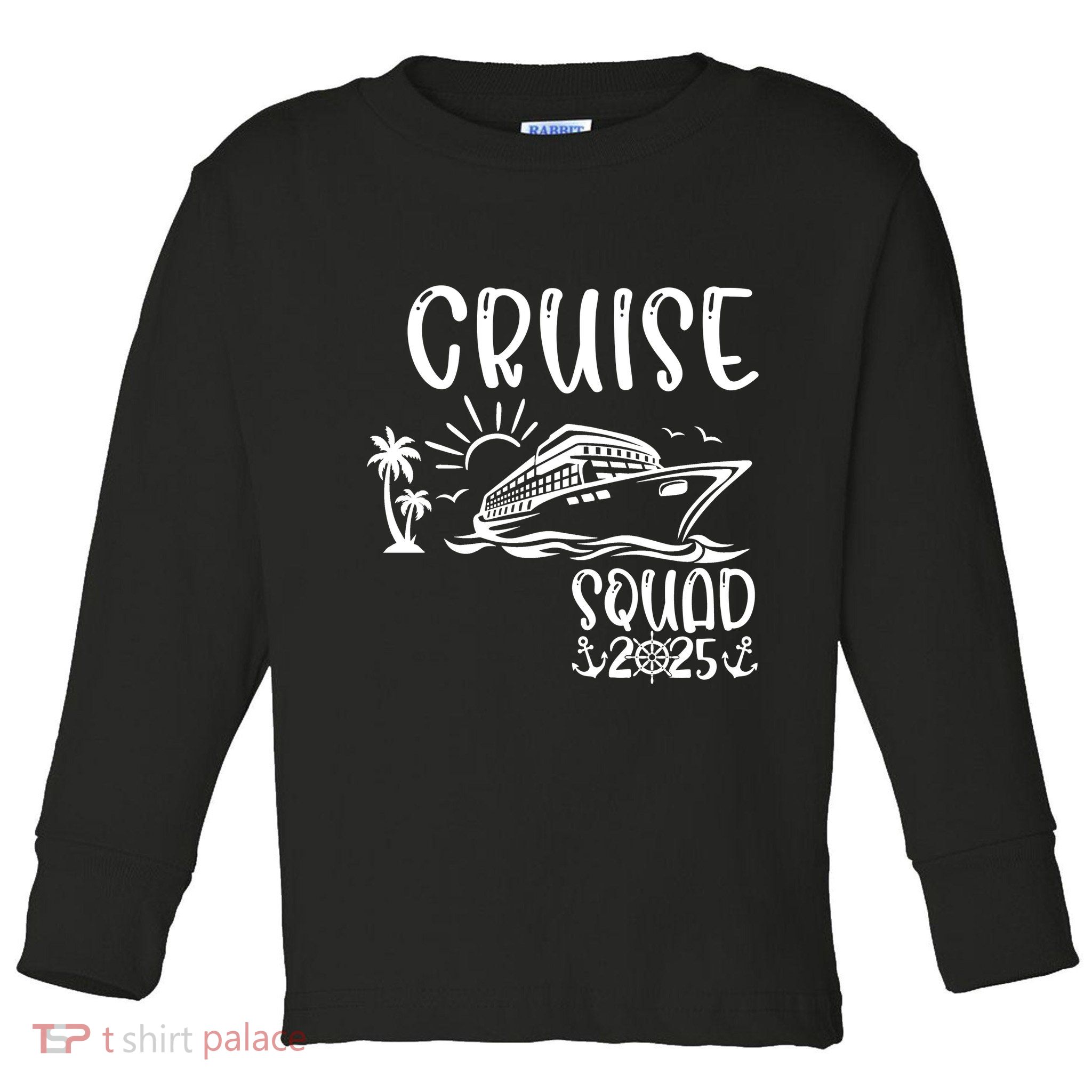 Funny Cruise Squad 2025 Family Matching Holiday Cruise 2025 Family Vacation Toddler Long Sleeve Shirt