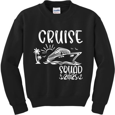Funny Cruise Squad 2025 Family Matching Holiday Cruise 2025 Family Vacation Kids Sweatshirt