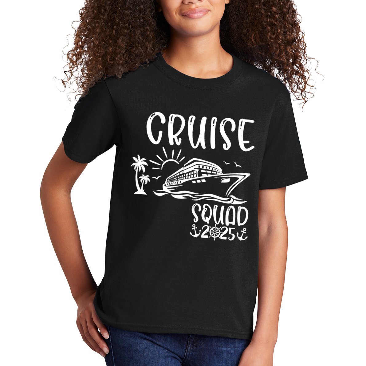 Funny Cruise Squad 2025 Family Matching Holiday Cruise 2025 Family Vacation Kids T-Shirt