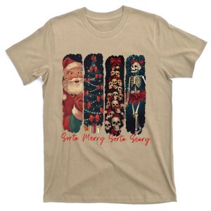 Funny Christmas Sorta Merry Sorta Scary Skull Xmas Tree T-Shirt