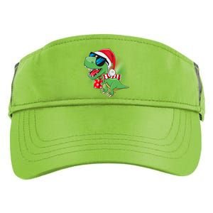 Funny Christmas Santa Trex Dinosaur Adult Drive Performance Visor