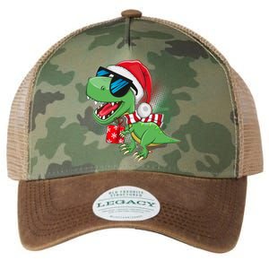 Funny Christmas Santa Trex Dinosaur Legacy Tie Dye Trucker Hat