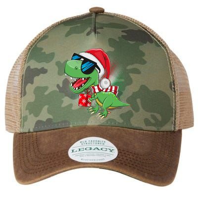 Funny Christmas Santa Trex Dinosaur Legacy Tie Dye Trucker Hat