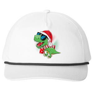 Funny Christmas Santa Trex Dinosaur Snapback Five-Panel Rope Hat