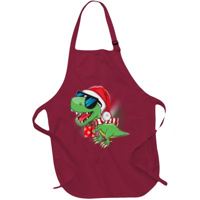 Funny Christmas Santa Trex Dinosaur Apron