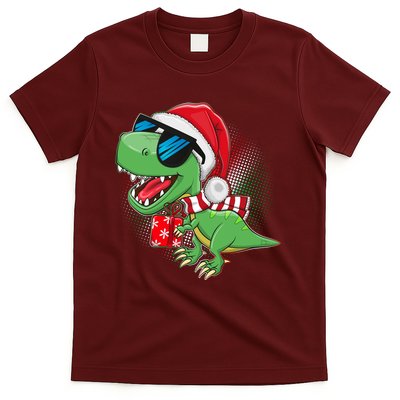 Funny Christmas Santa Trex Dinosaur T-Shirt