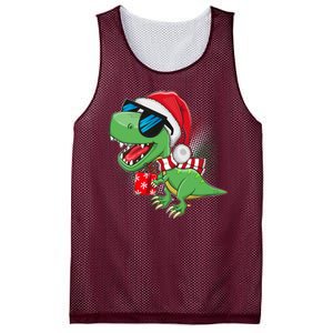 Funny Christmas Santa Trex Dinosaur Mesh Reversible Basketball Jersey Tank