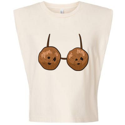 Funny Coconut Summer Coconuts Bra Funny Halloween Summer Garment-Dyed Women's Muscle Tee