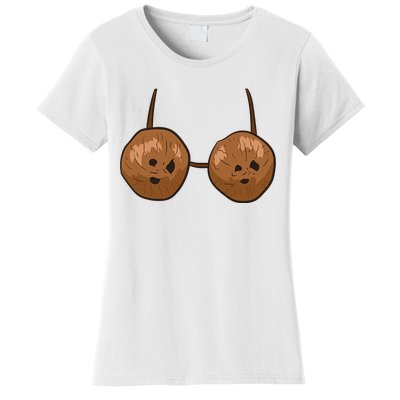 Funny Coconut Summer Coconuts Bra Funny Halloween Summer Women's T-Shirt