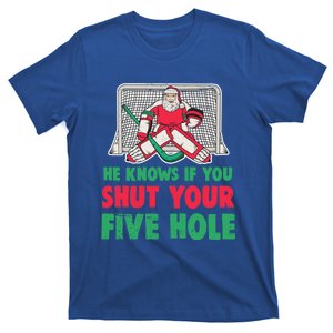 Funny Christmas Santa Ice Hockey Goaltender Goalie Great Gift T-Shirt