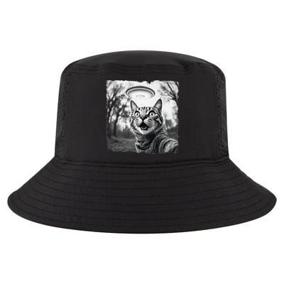 Funny Cat Selfie With Alien Abduction For  Women Cool Comfort Performance Bucket Hat