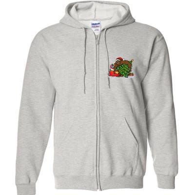 Funny Christmas Santa Sasquatch Bigfoot Full Zip Hoodie