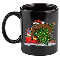 Funny Christmas Santa Sasquatch Bigfoot 11oz C Handle Ceramic Mug