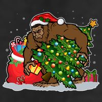 Funny Christmas Santa Sasquatch Bigfoot 11oz C Handle Ceramic Mug