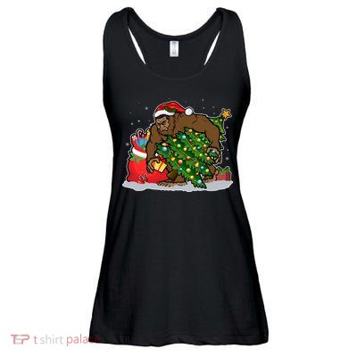 Funny Christmas Santa Sasquatch Bigfoot Ladies Essential Flowy Tank