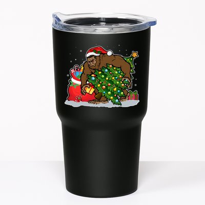 Funny Christmas Santa Sasquatch Bigfoot Tumbler