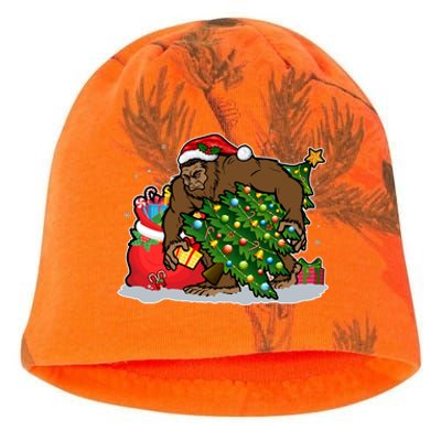 Funny Christmas Santa Sasquatch Bigfoot Kati - Camo Knit Beanie